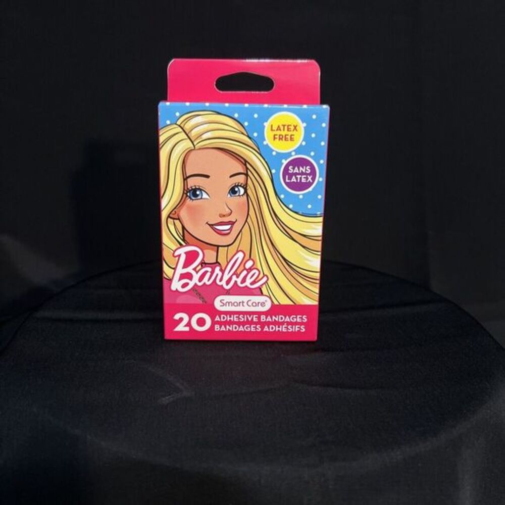 NIB Barbie Smart Care Latex Free Bandages Band Aids Cute Designs - 20 count